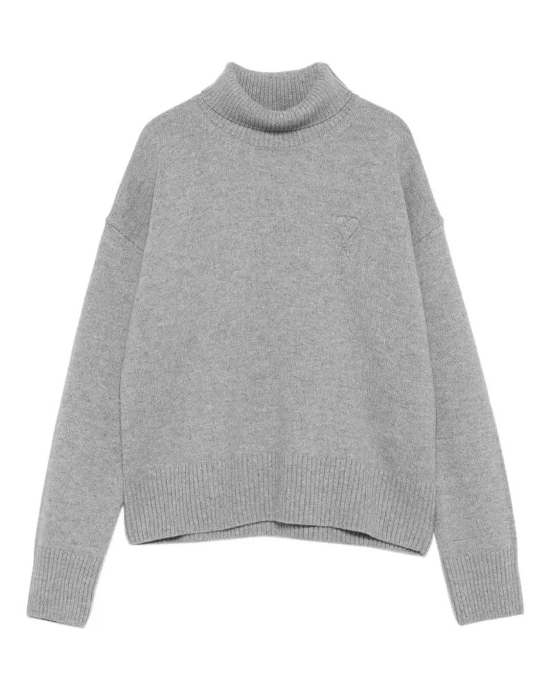 AMI Paris Pullover mit Rollkragen - Grau Grau