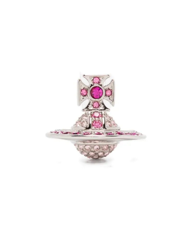 Vivienne Westwood Orb Ohrringe mit Kristallen - Silber Silber