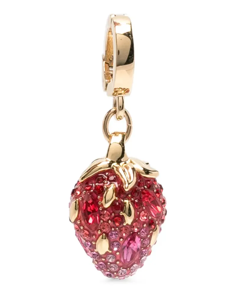 Swarovski Anhänger mit Erdbeeranhänger - Gold Gold
