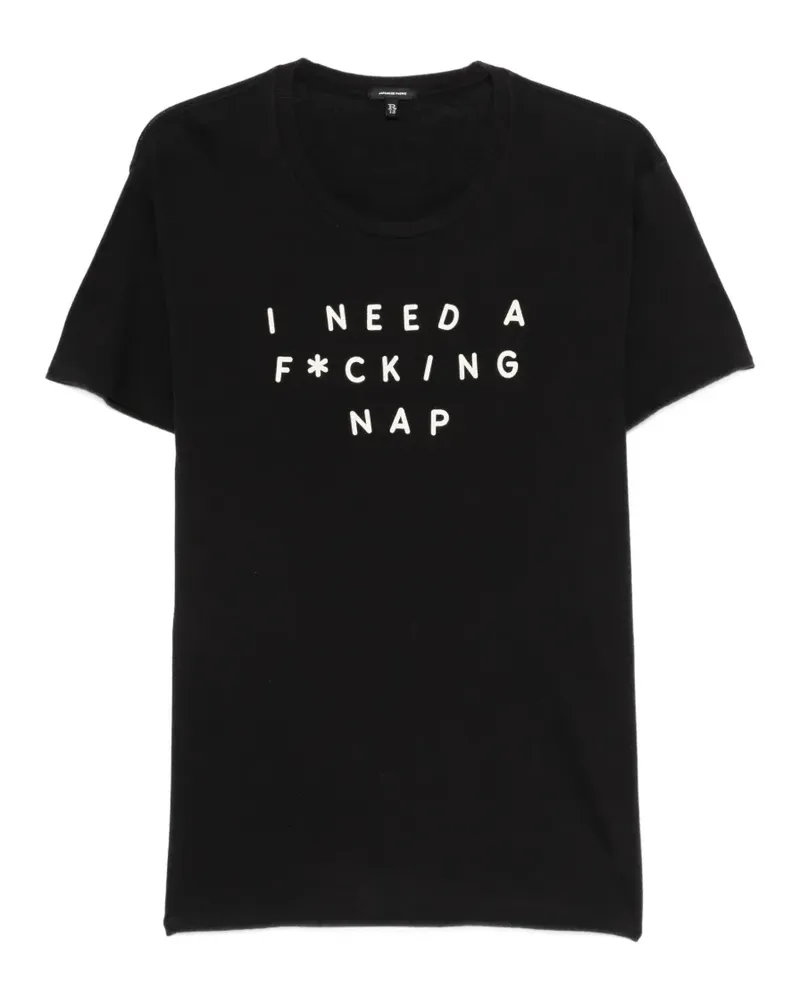 R13 graphic T-shirt - Schwarz Schwarz