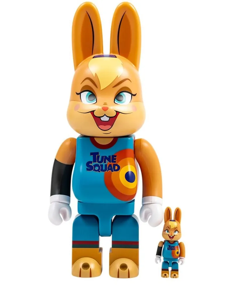 Medicom Toy x Space Jam: ANL Rabbrick Lola Bunny BE@RBRICK 100% und 400% Figuren-Set Orange