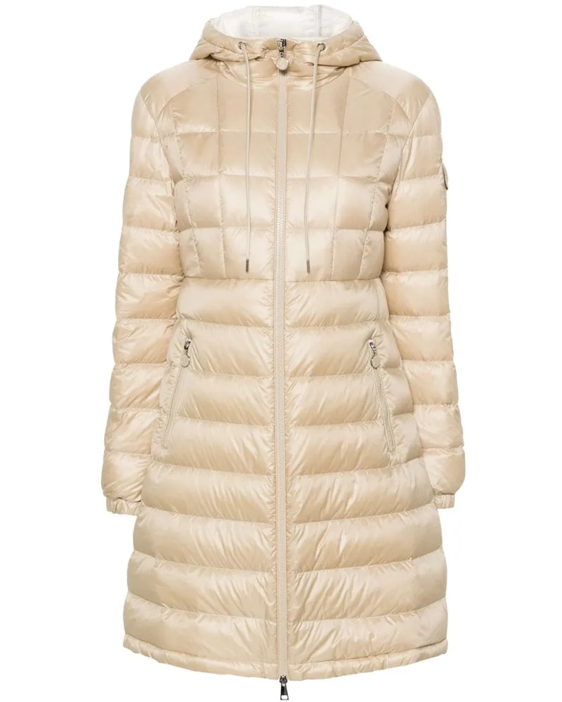 Moncler Amintore Daunenmantel mit Kapuze Nude