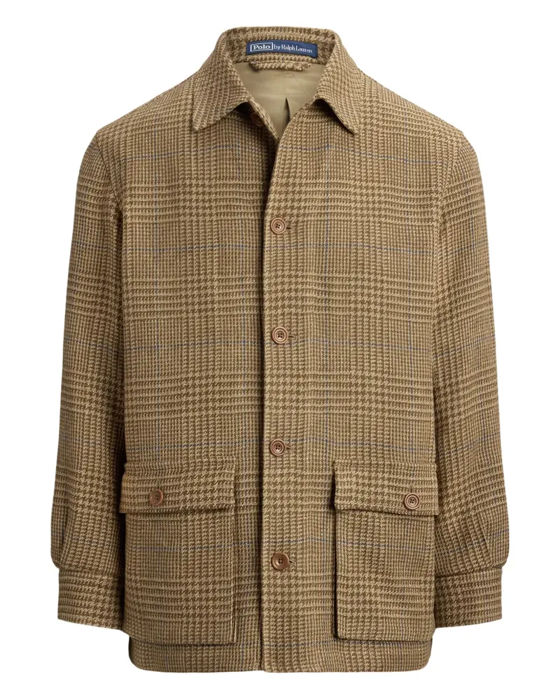 Ralph Lauren Karierte Jacke mit Vordertaschen - Braun Braun