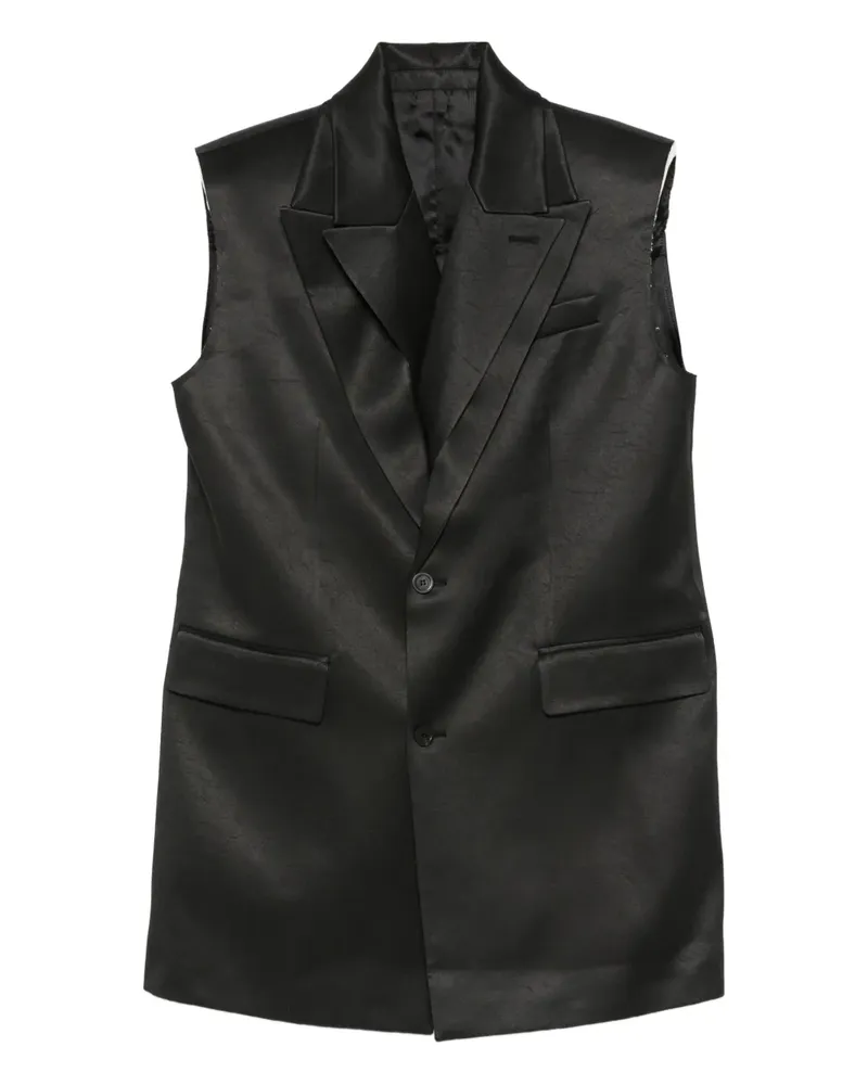 Jean Paul Gaultier Ärmelloser Blazer aus Satin - Schwarz Schwarz