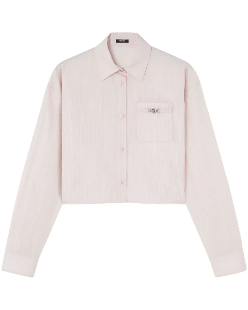 Versace Cropped-Hemd mit Nadelstreifen - Rosa Rosa