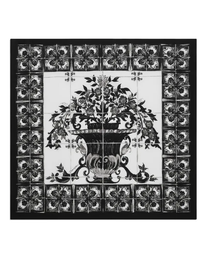 Dolce & Gabbana Schal aus Seide - Weiß Weiß