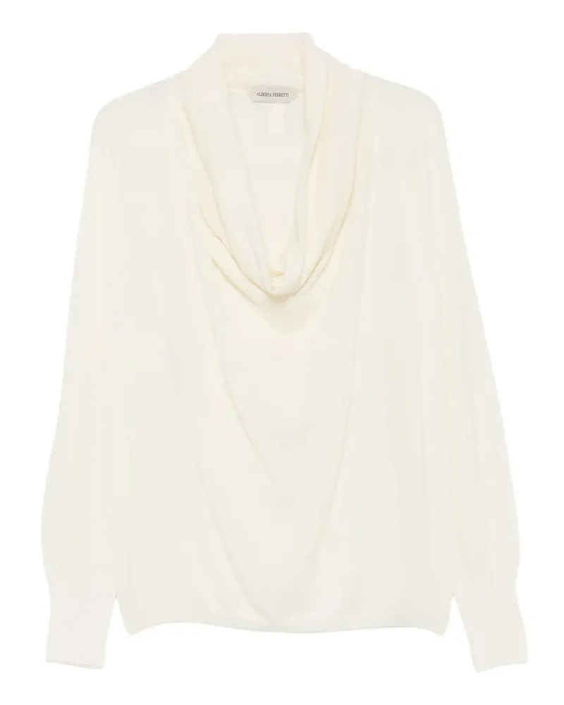 Alberta Ferretti Pullover mit drapierten Kragen - Nude Nude