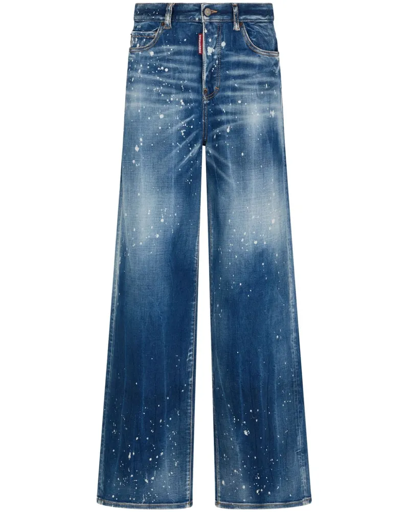 Dsquared2 San Diego Wide-Leg-Jeans - Blau Blau