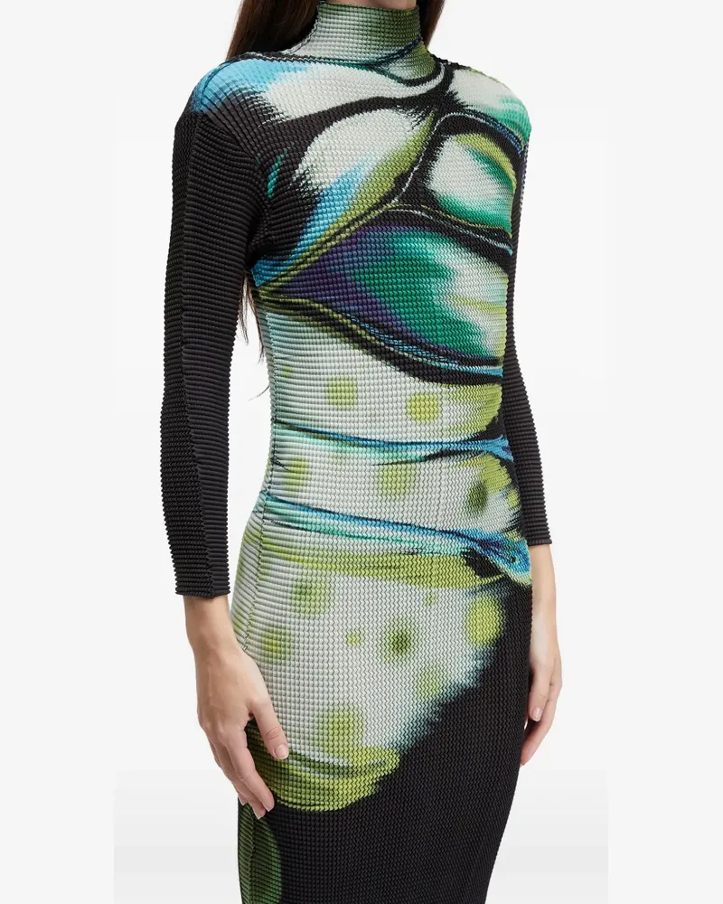 Osklen Midikleid mit Schmetterling-Print - Schwarz Schwarz