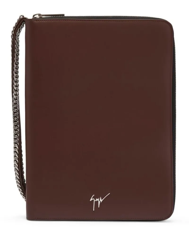 Giuseppe Zanotti Aymeric Portemonnaie mit Logo-Print - Braun Braun