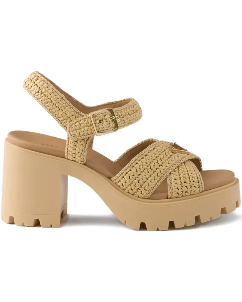 Prada Gehäkelte Sandalen - Nude Nude