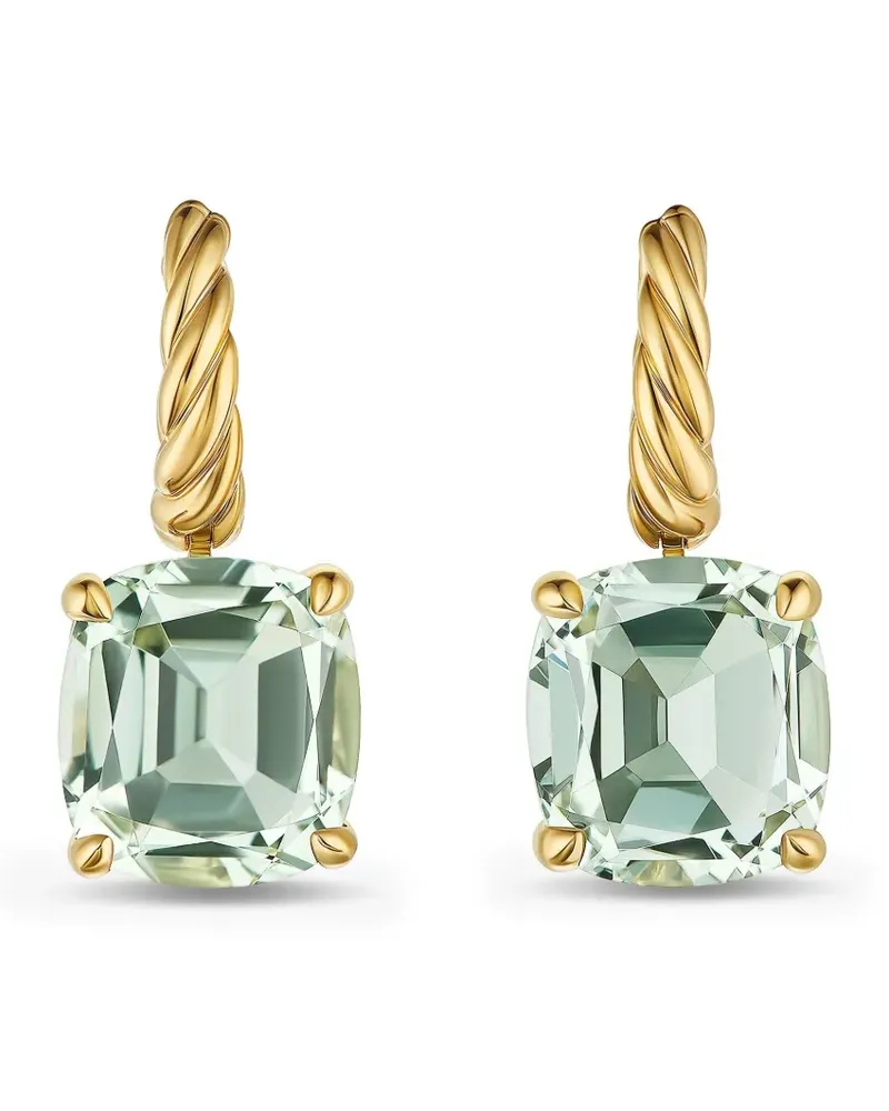 David Yurman 18kt Marbella™ Gelbgold-Hängeohrringe mit Prasiolith Gold