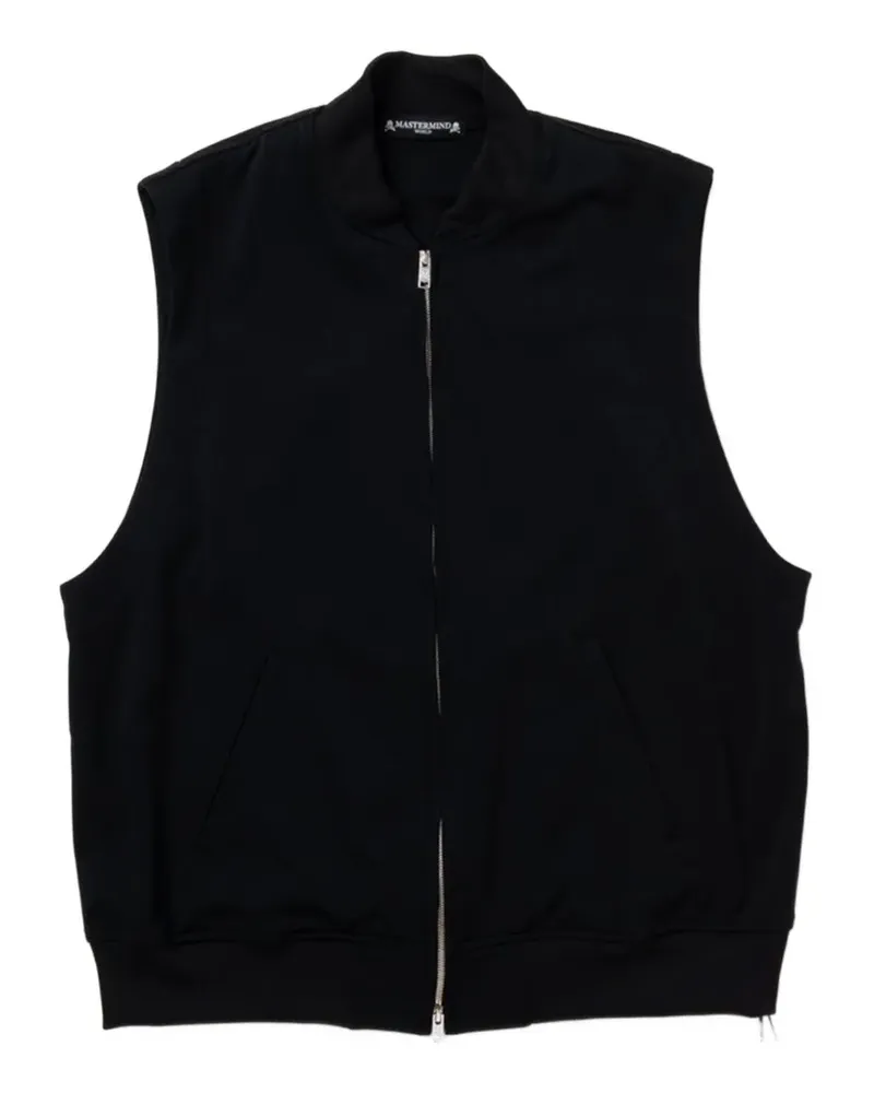 Mastermind World skull ribbed gilet - Schwarz Schwarz