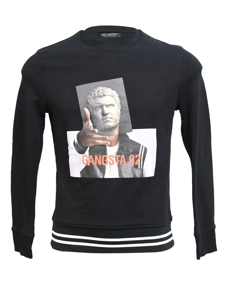 Neil Barrett printed crew-neck sweater - Schwarz Schwarz