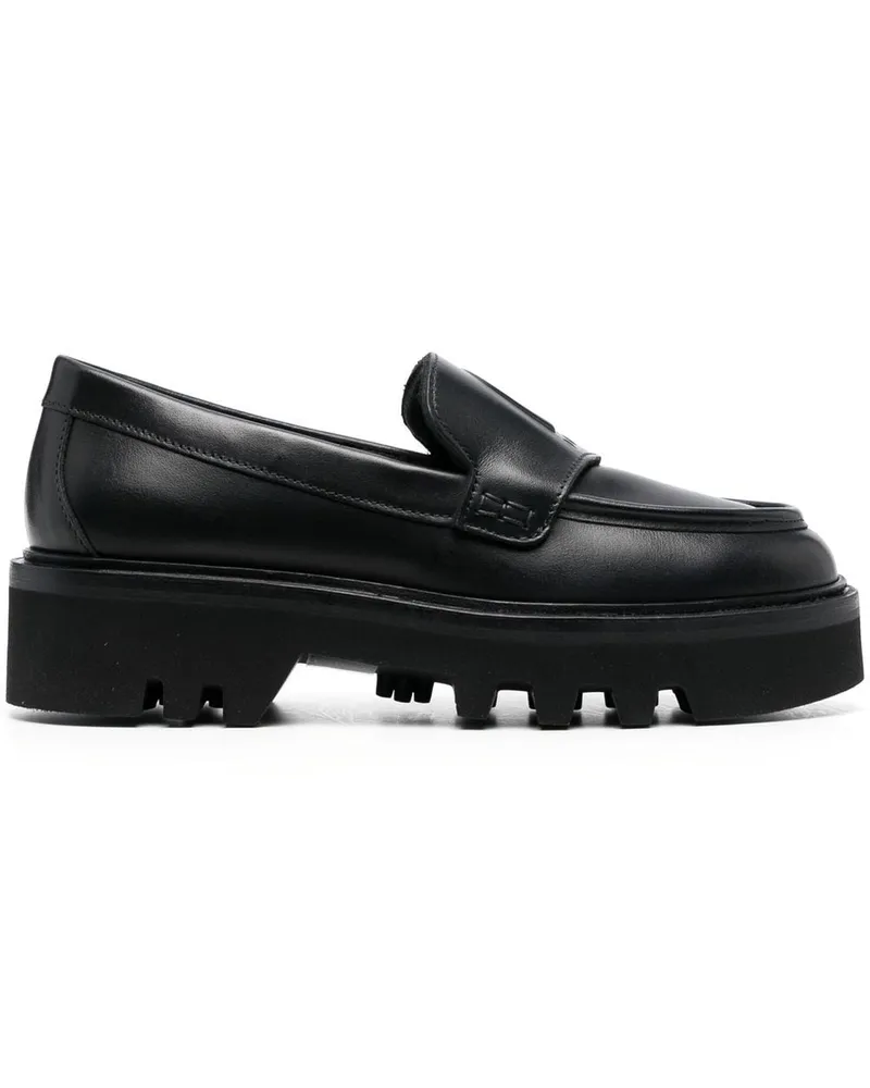 Furla Loafer mit Logo Schwarz