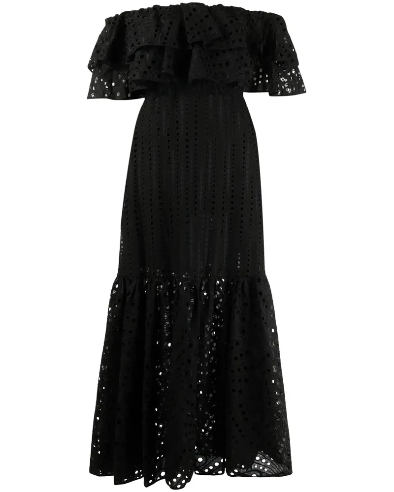 Charo Ruiz Isabella Midikleid - Schwarz Schwarz