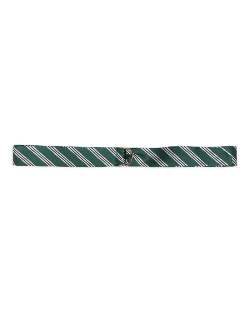 Brooks Brothers striped D-ring belt - Grün Grün