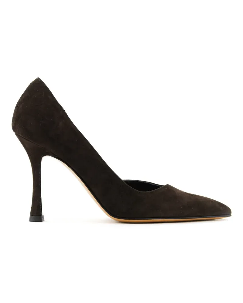 Paul Warmer d'Orsay Pumps aus Wildleder - Braun Braun