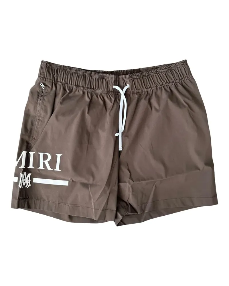 Amiri MA Bar Badeshorts mit Logo - Braun Braun