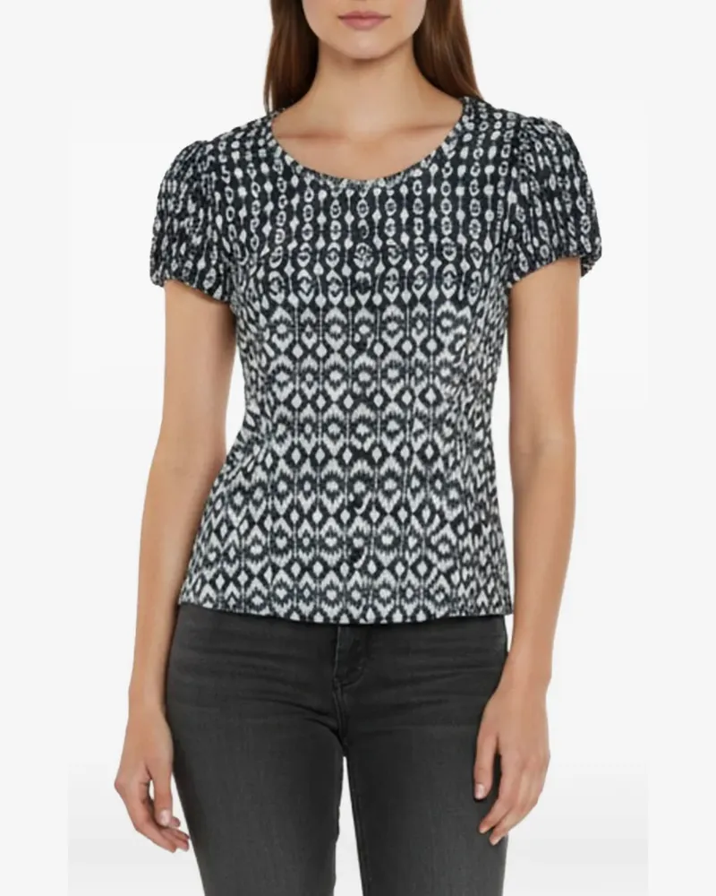 Max Mara printed pleated top - Schwarz Schwarz