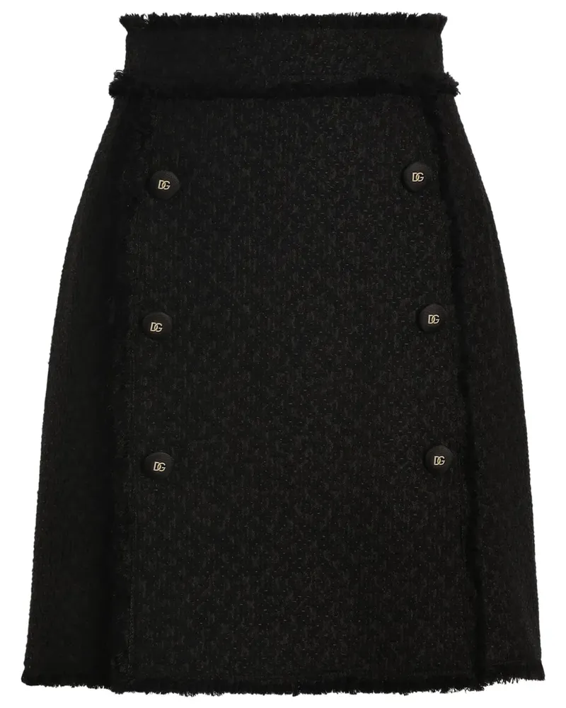 Dolce & Gabbana Minirock aus Tweed - Schwarz Schwarz