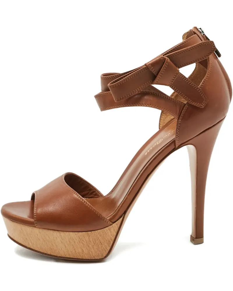 Gianvito Rossi Sandalen mit Plateau 12cm - Braun Braun