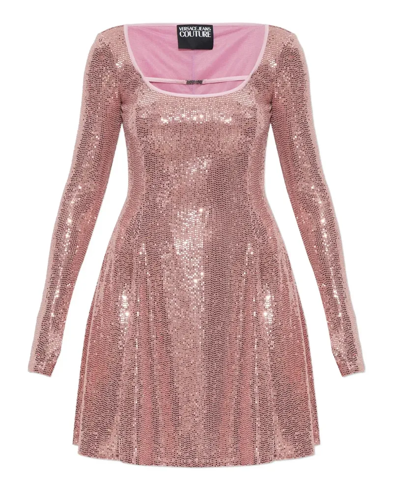 Versace Jeans Minikleid mit Pailletten - Rosa Rosa