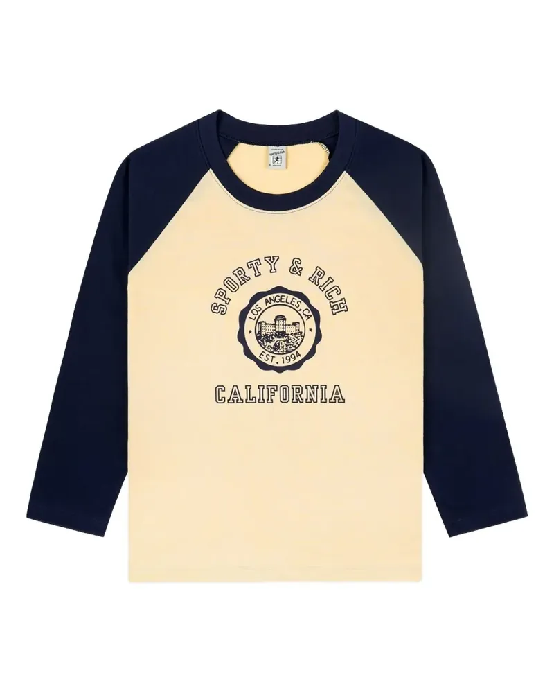 SPORTY & RICH California Emblem T-Shirt - Nude Nude