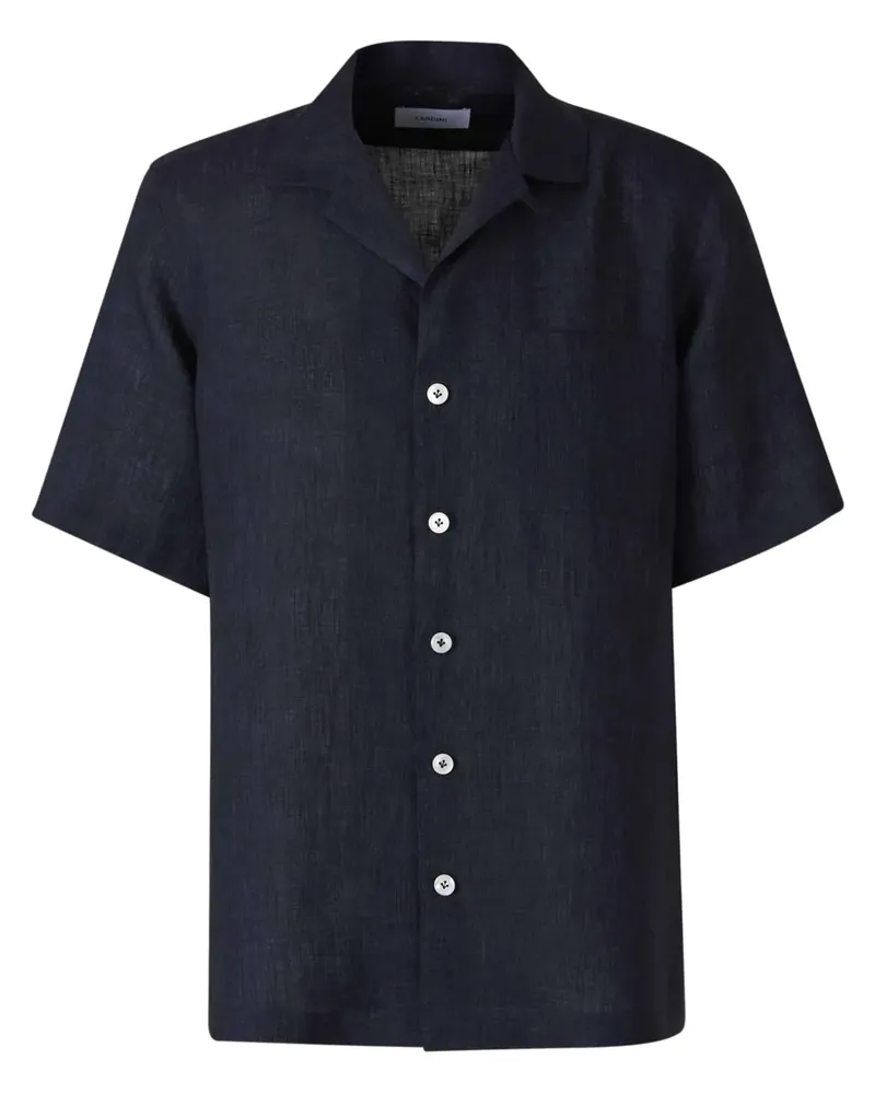 LARDINI Hemd aus Leinen Blau