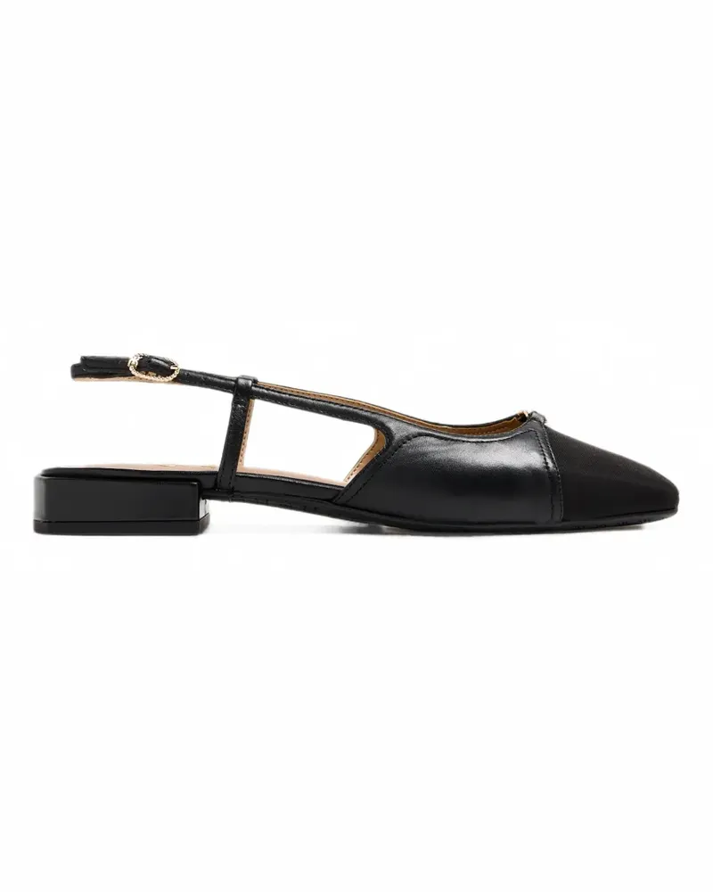 Sam Edelman Kara 2 Slingback-Pumps mit Logo-Schild - Schwarz Schwarz
