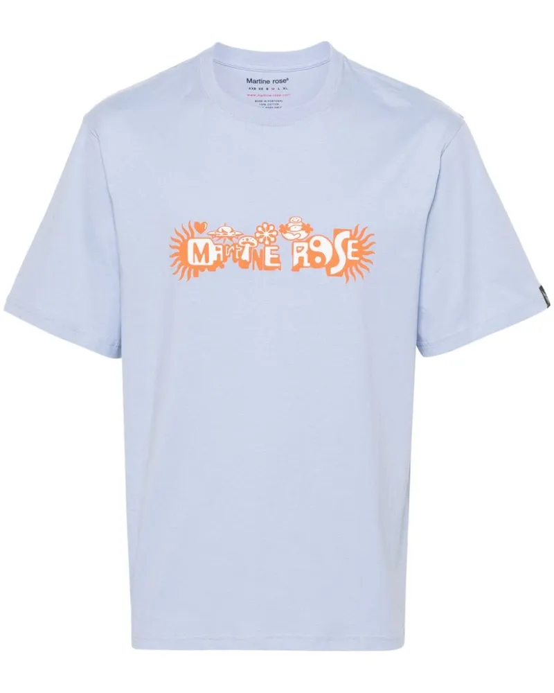 Martine Rose T-Shirt mit Logo-Print - Blau Blau