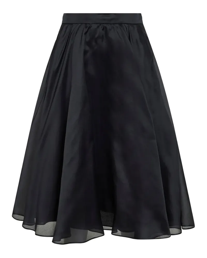 Max Mara Geraffter Rock - Schwarz Schwarz