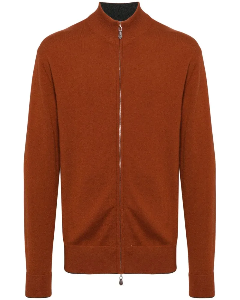 N.Peal Knightsbridge Pullover mit Reißverschluss - Orange Orange