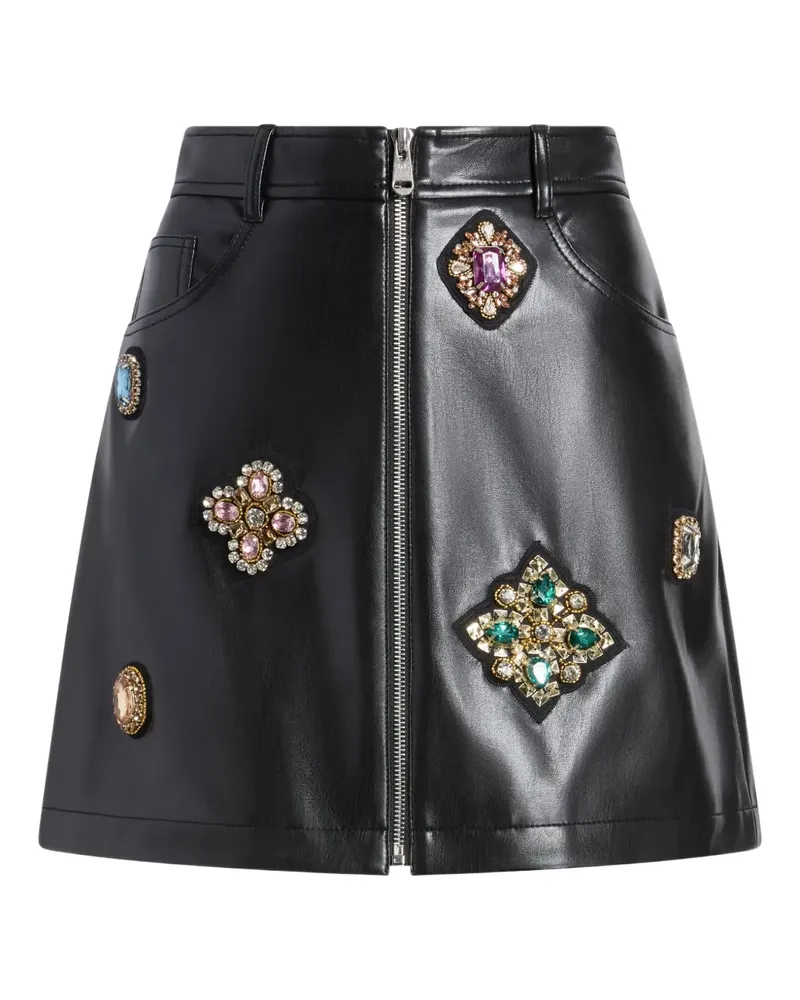 Cinq à Sept Genevieve Rock mit Barock-Patches - Schwarz Schwarz