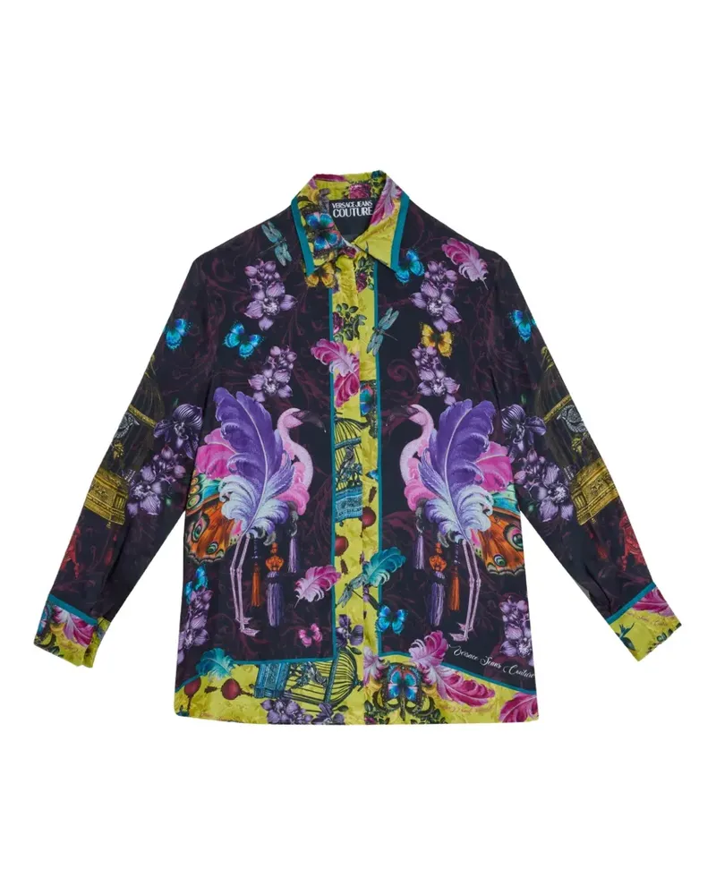 Versace Jeans Hemd mit Cuban-Kragen - Violett Violett
