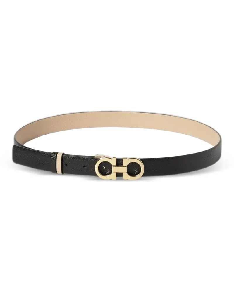 Ferragamo Gancini reversible belt - Schwarz Schwarz