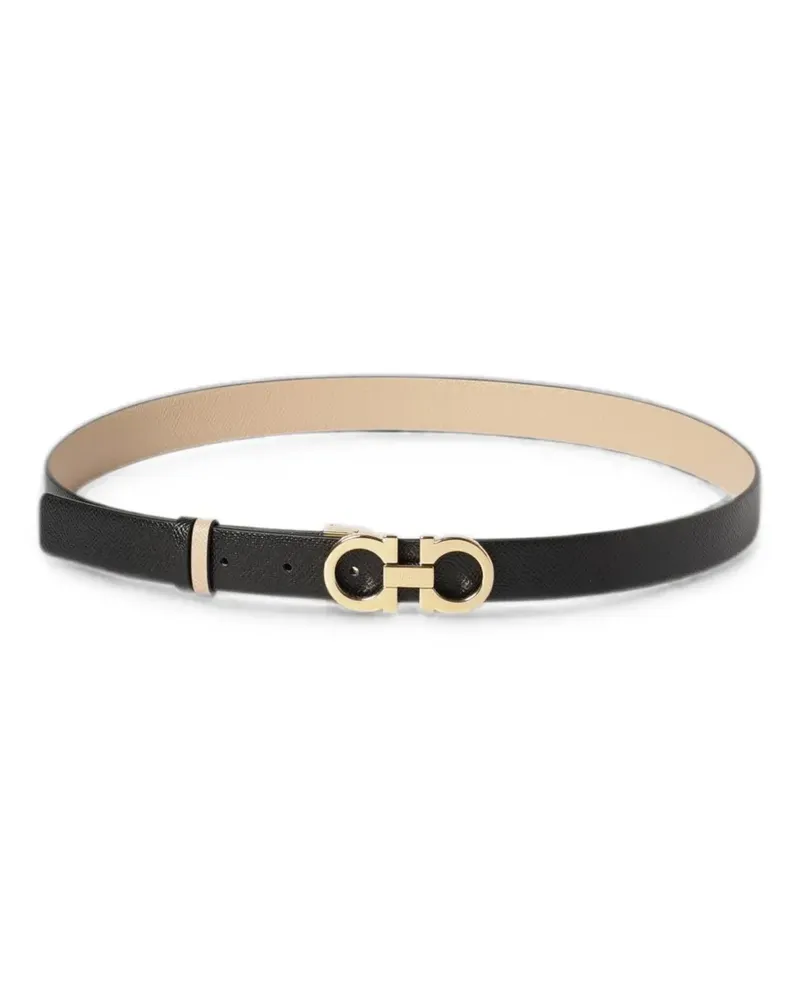 Ferragamo Gancini reversible belt - Schwarz Schwarz