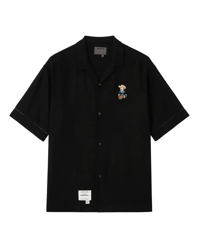 Musium Div. embroidery sleeve trim shirt - Schwarz Schwarz