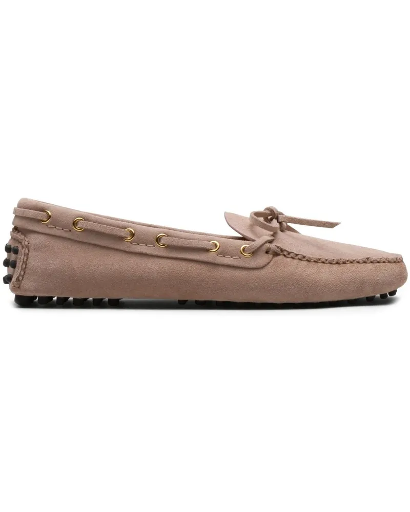 Car Shoe Loafer aus Wildleder Nude