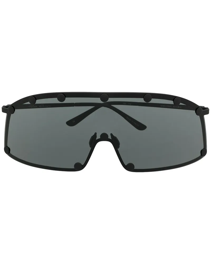 Rick Owens Sonnenbrille im Oversized-Look - Schwarz Schwarz