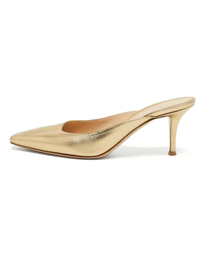 Gianvito Rossi Lindsay heeled mules - Gold Gold