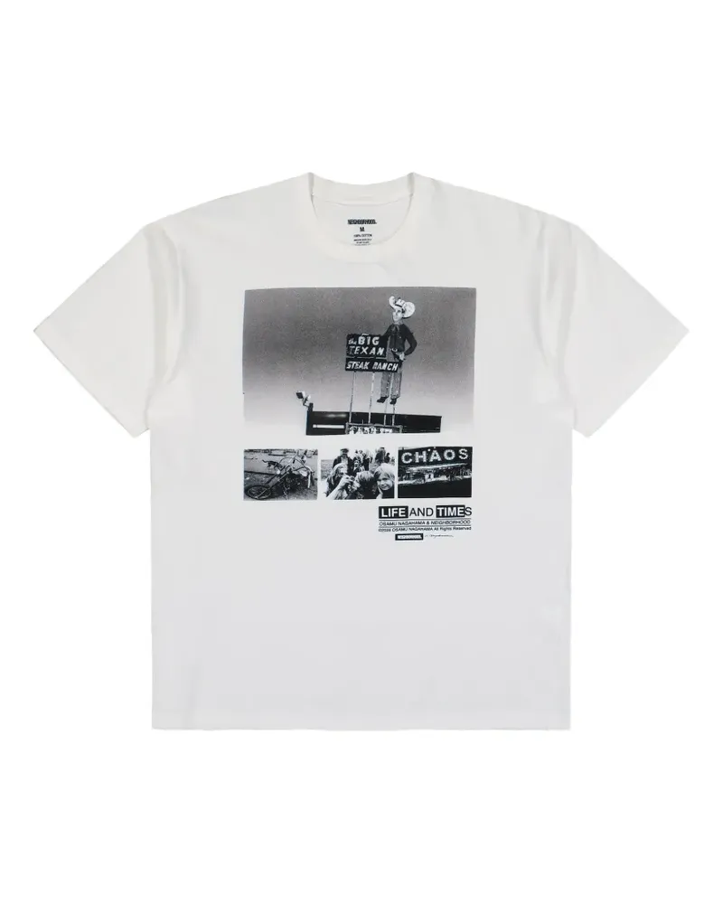 Neighborhood graphic-print T-shirt - Weiß Weiß