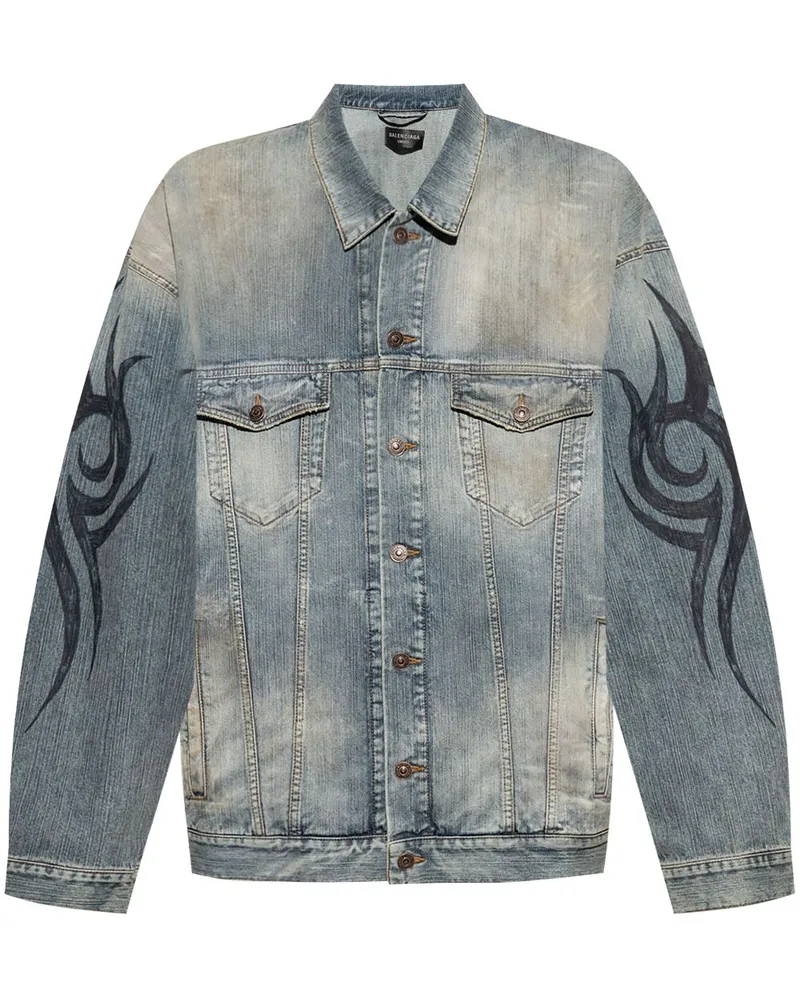 Balenciaga Y2K Jeansjacke - Blau Blau
