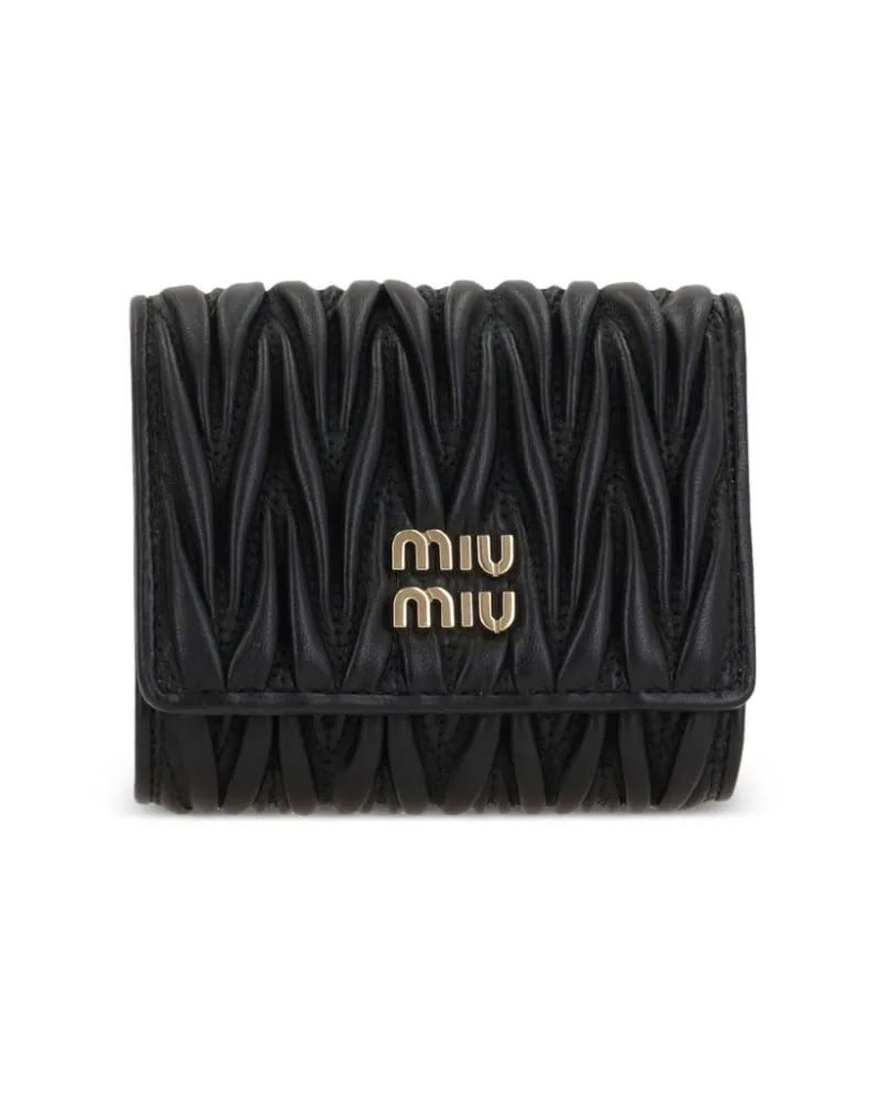 Miu Miu Portemonnaie mit Logo - Schwarz Schwarz