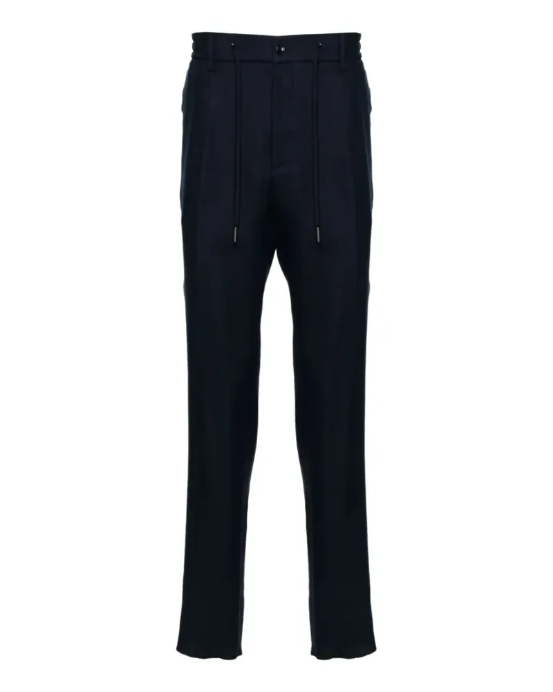 Tagliatore Bundfaltenhose mit Kordelzug - Blau Blau
