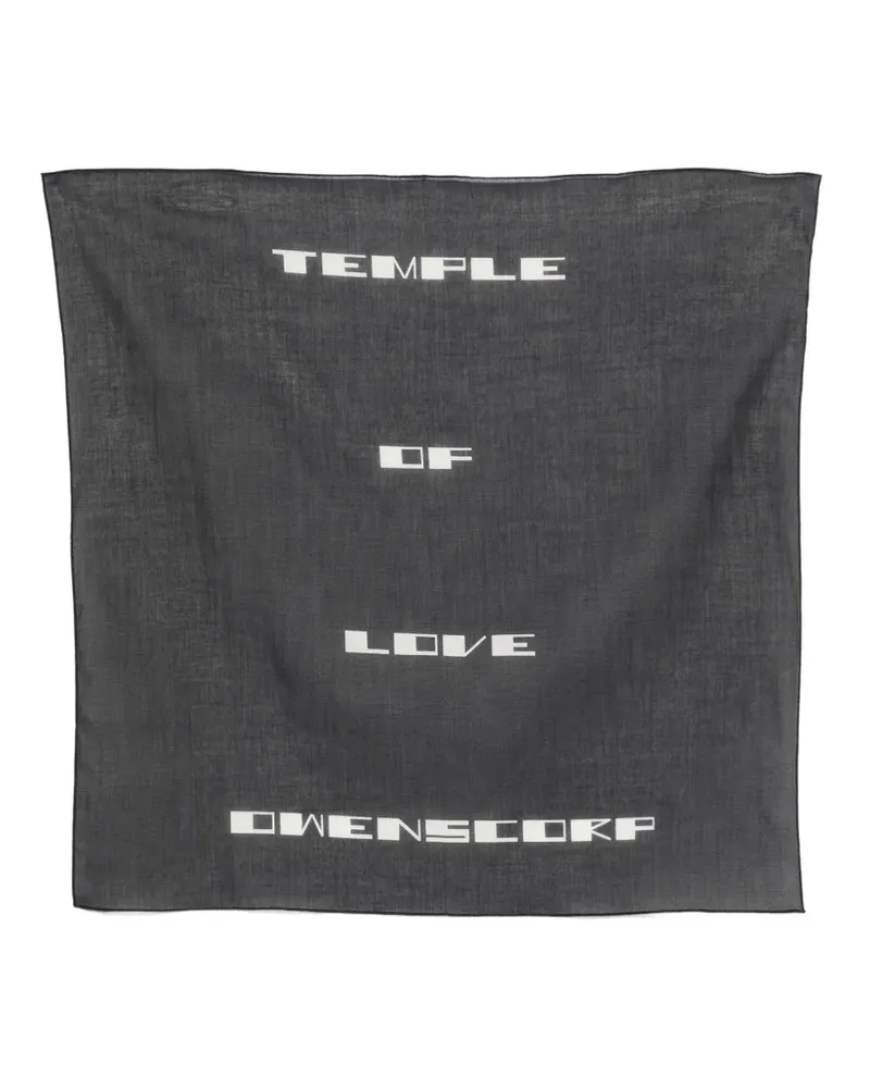 DRKSHDW by Rick Owens graphic-print scarf - Schwarz Schwarz