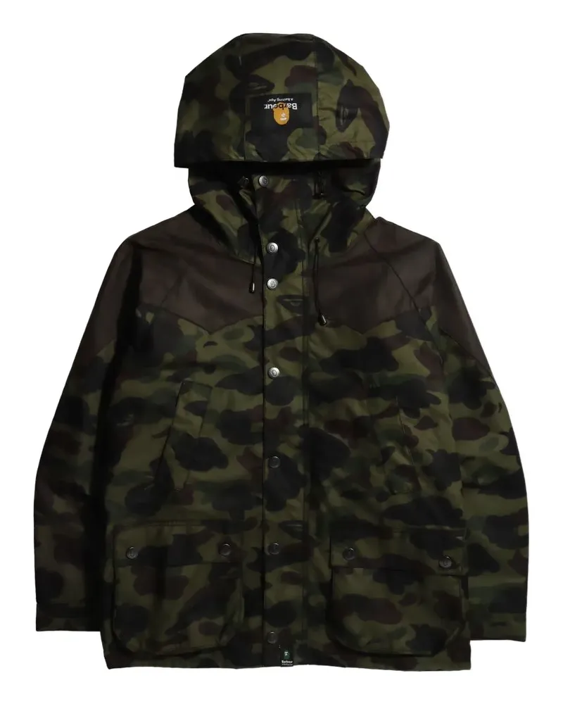 BAPE Kapuzenjacke mit Camouflagemuster - Grün Grün