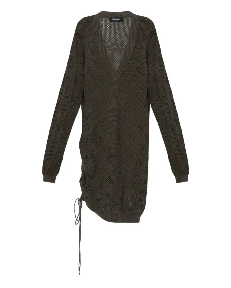 Dsquared2 Minikleid mit Kordelzug - Grün Grün