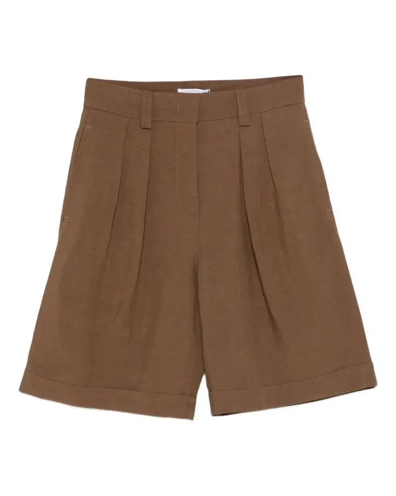 CENERE GB pleated turn-up shorts - Braun Braun