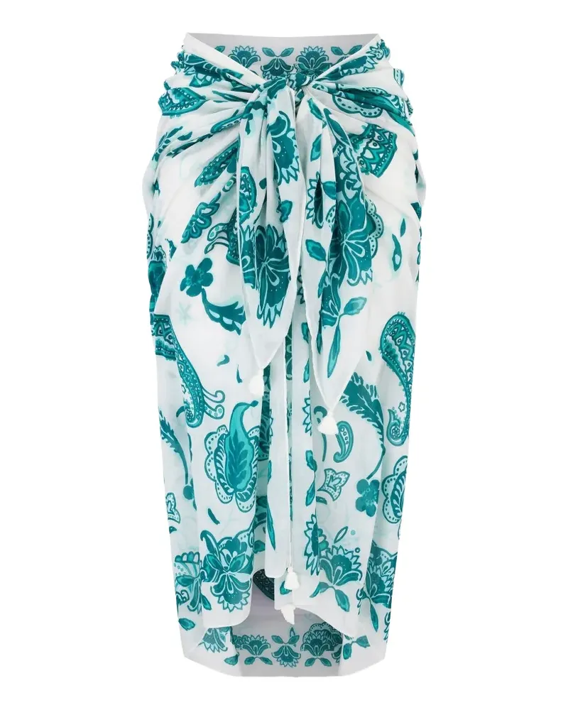 Heidi Klein Kos Sarong Sneakers mit Paisley-Print - Weiß Weiß
